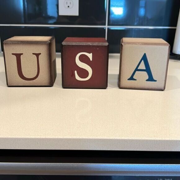 Rustic USA Blocks - Picture 1 of 3